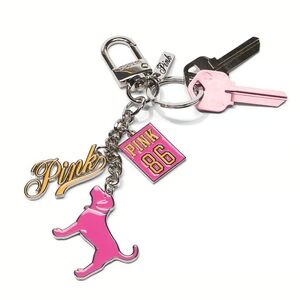 🆕 VICTORIA'S SECRET PINK Gossip Dog Keychain Charm
